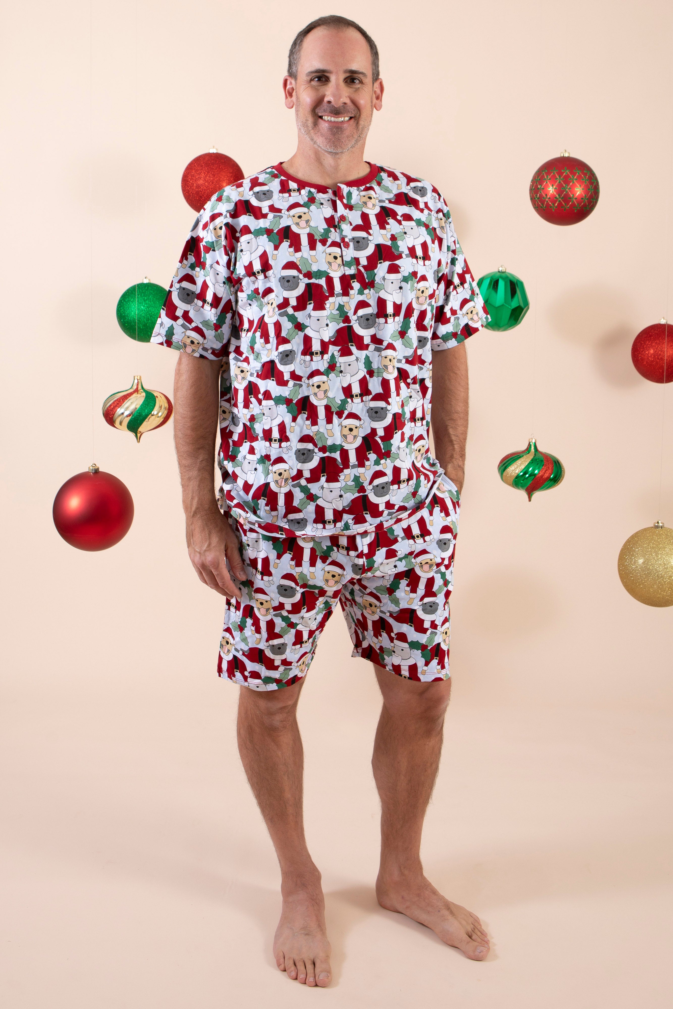 Santa Paws Men's Short PJ Set