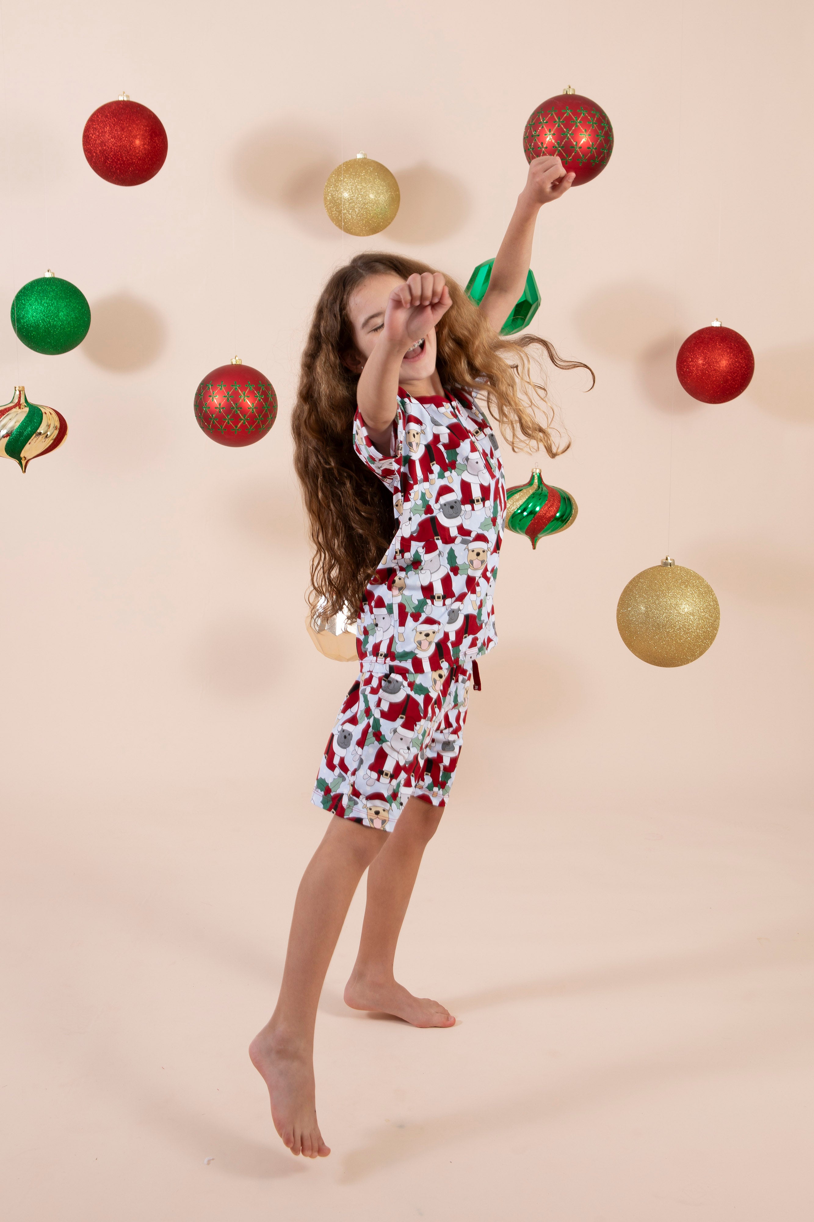 Santa Paws Kid's Short PJ Set
