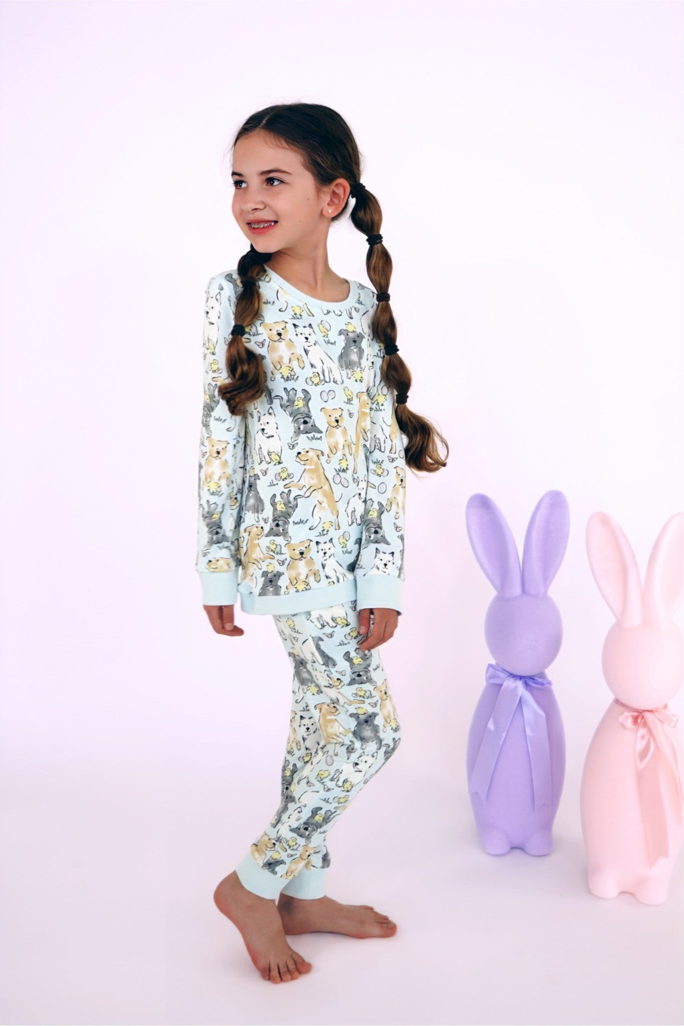 Easter Play Date Kid's Long Pyjamas