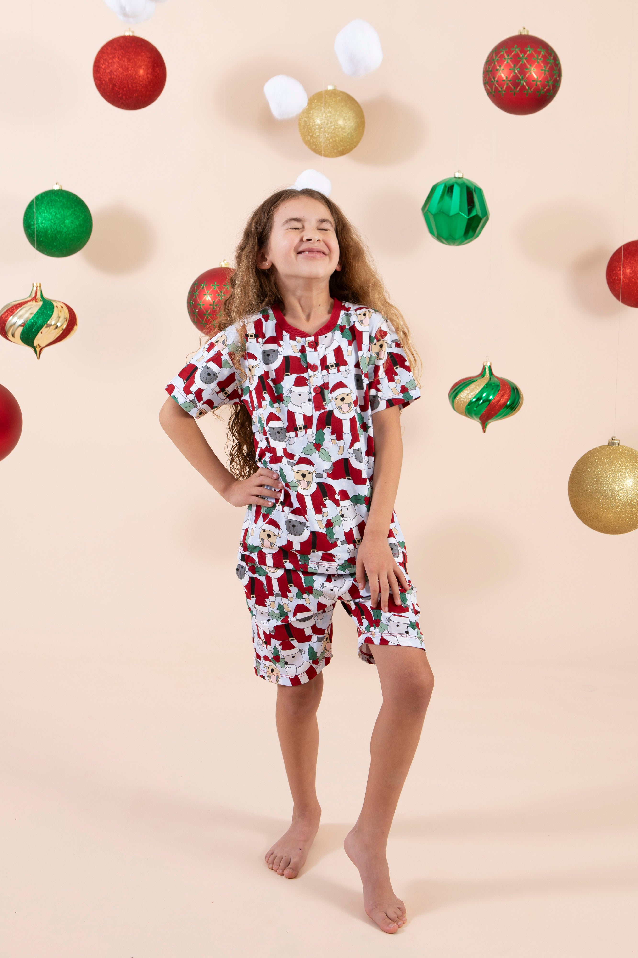 Santa Paws Kid's Summer PJ Set