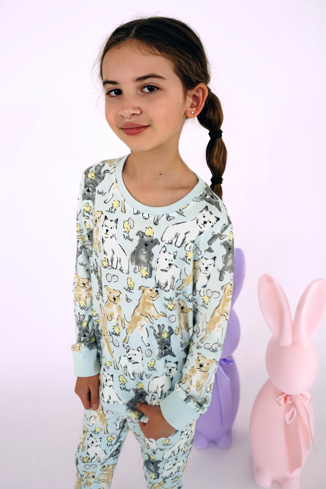 Easter Play Date Kid's Long Pyjamas