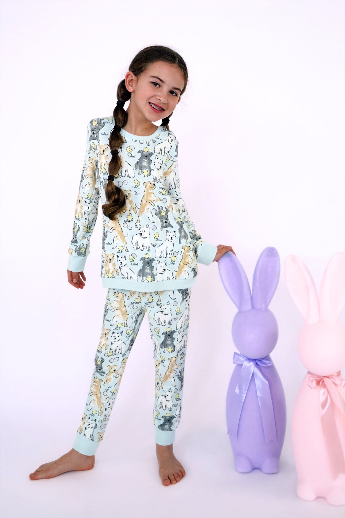 Easter Play Date Kid's Long Pyjamas