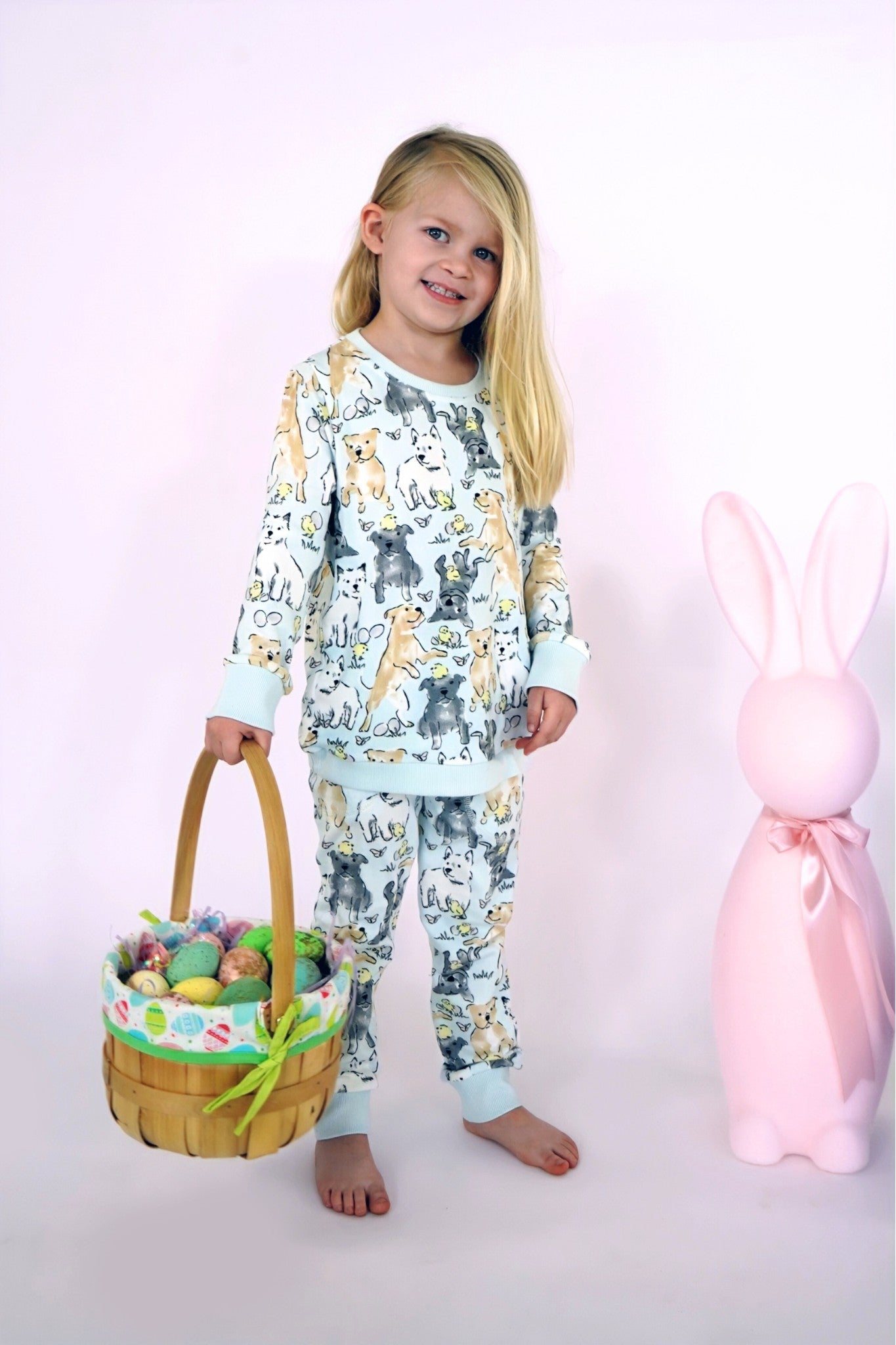 Easter Play Date Kid's Long Pyjamas