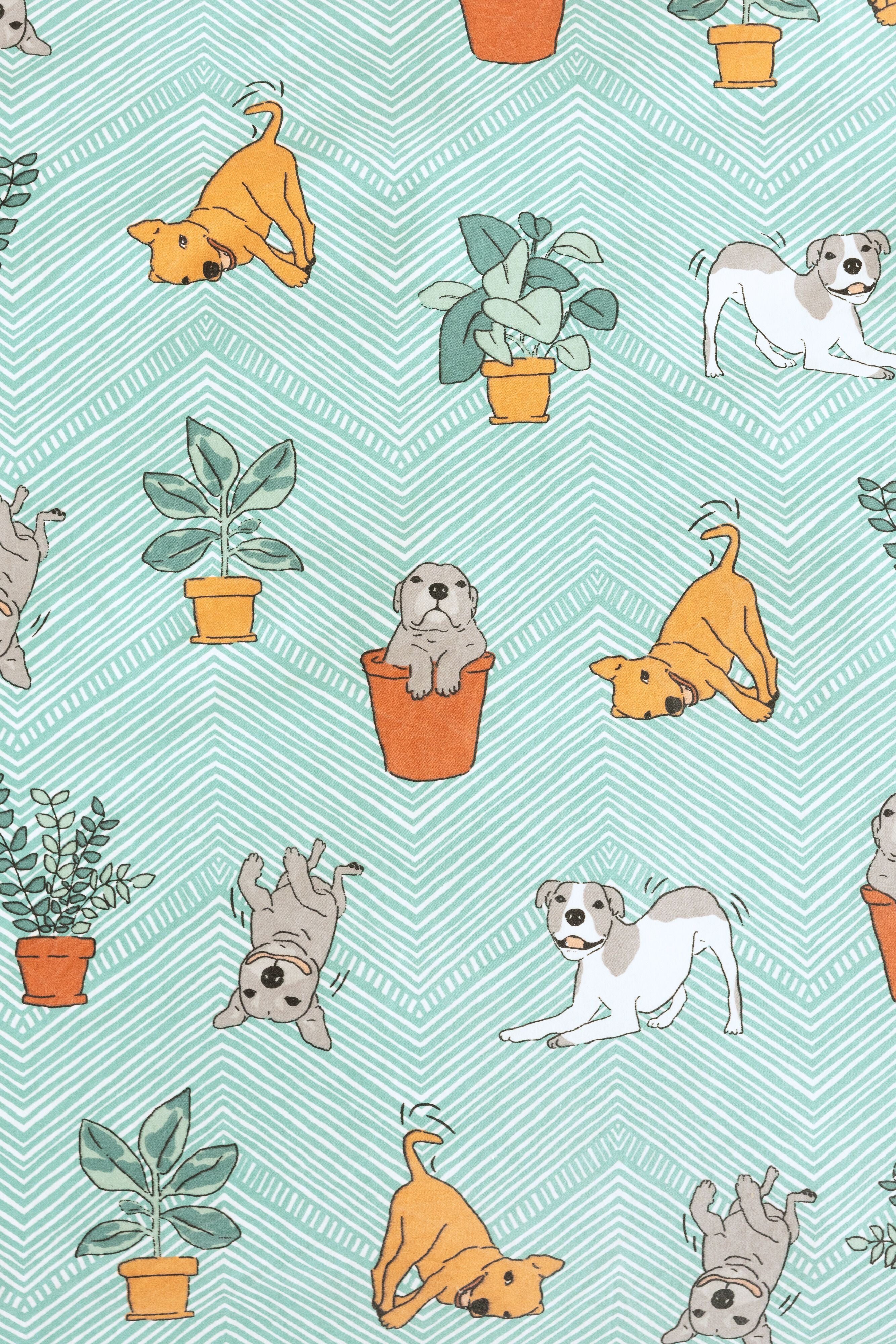 Playful Pups & Plants Duvet Cover Set